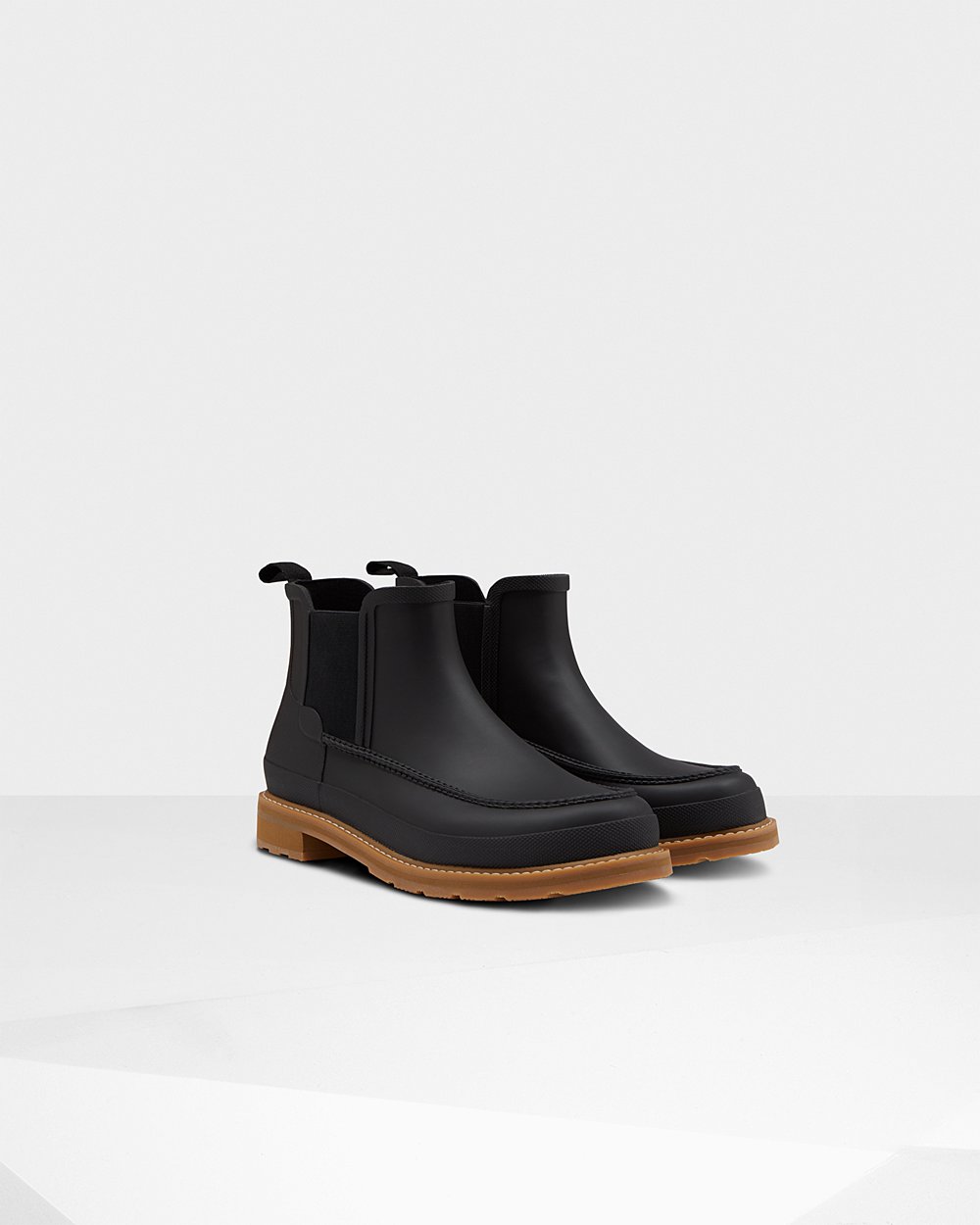 Mens Hunter Original Moc Toe - Chelsea Boots Black - 8346-CWUDK